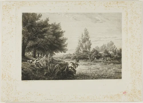 Near Choisy-le-Roi by Charles-François Daubigny, print, 1843