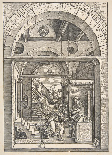 The Annunciation, from "The Life of the Virgin" by Albrecht Dürer, print, 1511