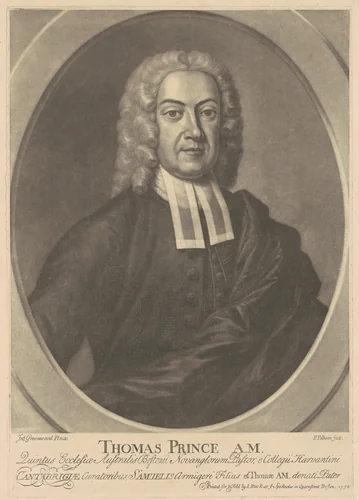Thomas Prince, A. M. by Peter Pelham, print, 1750