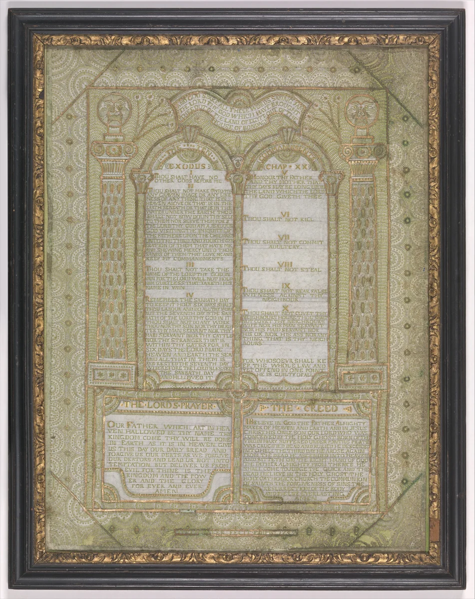 The Ten Commandments, The Lord's Prayer, and The Creed by Thomas Hunter, other, 1759