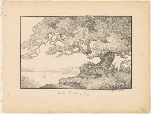 On the Hudson River by Alexander Robertson, drawing, 1798