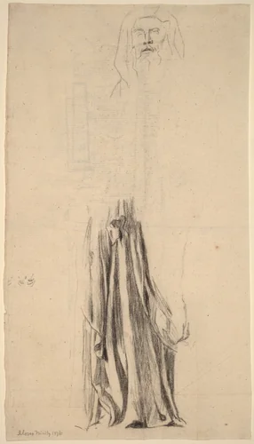 Study for Moses - Trinity Church, Boston by John La Farge, drawing, 1876