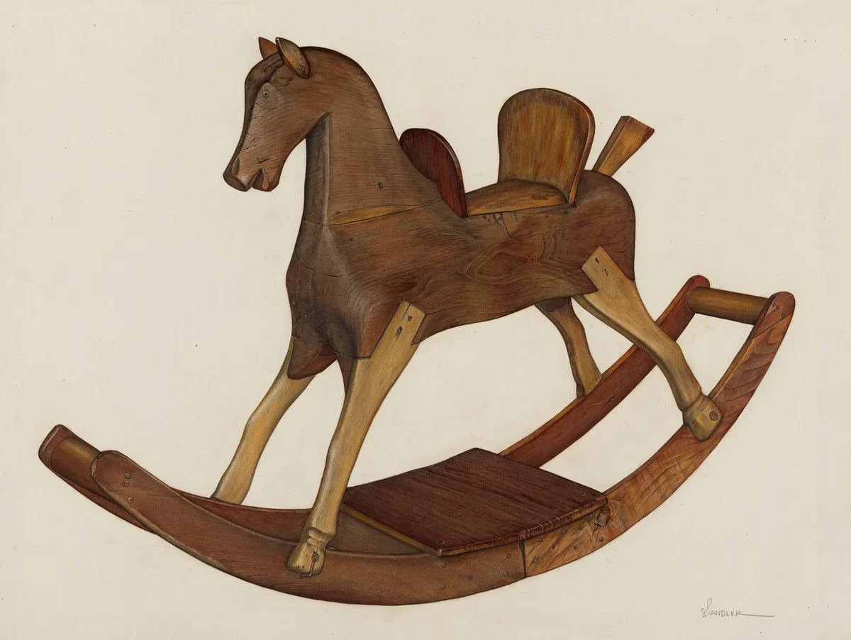Rocking Horse by Selma Sandler, index of american design, 1941