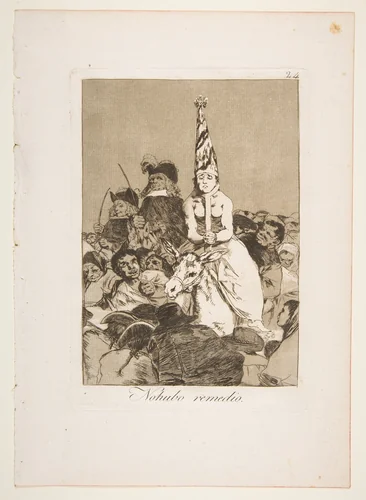 Plate 24 from "Los Caprichos": Nothing could be done about It (Nohubo remedio) by Goya, print, 1799