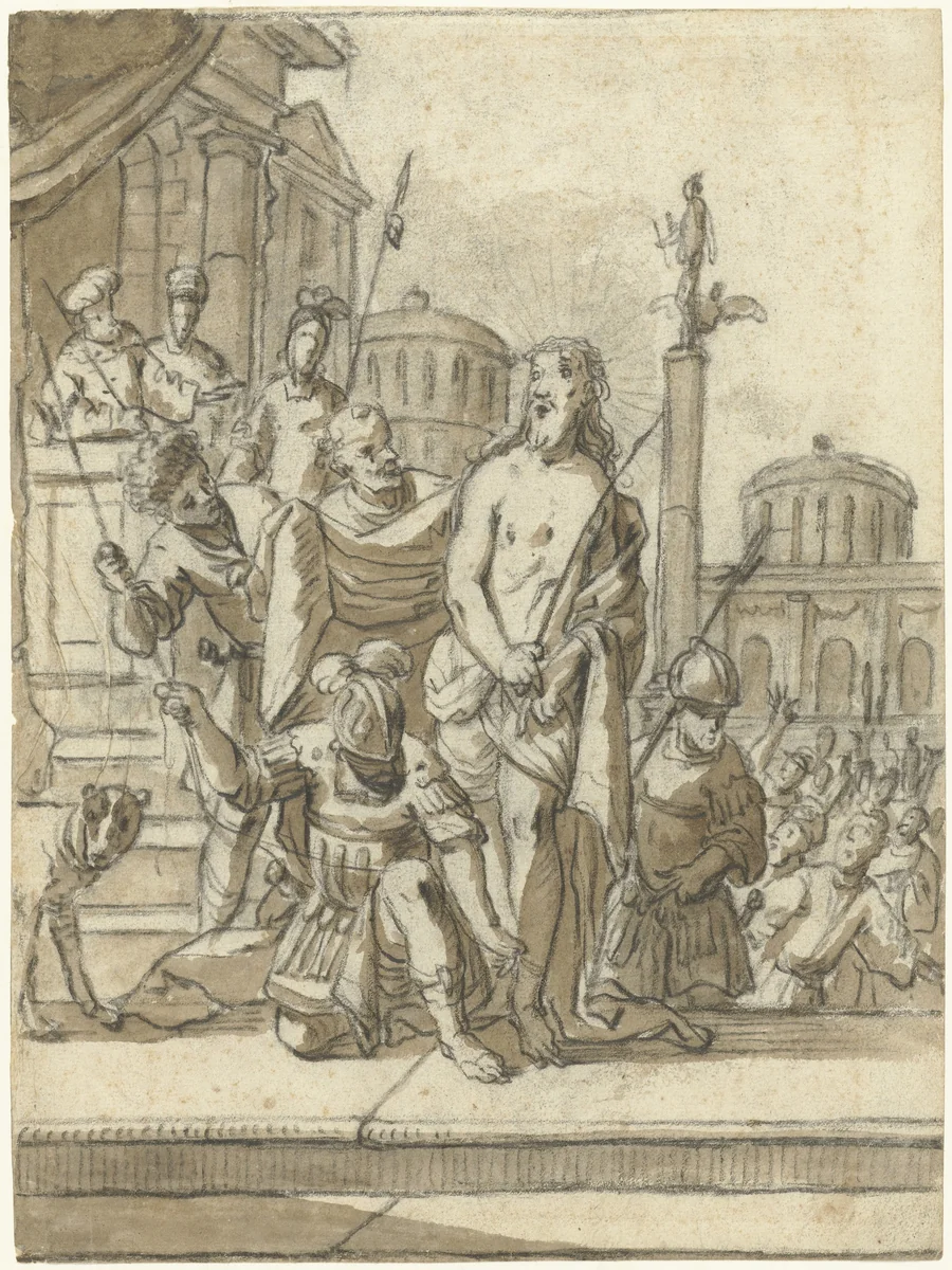 Ecce Homo by anonymous, drawing, 1600-1699