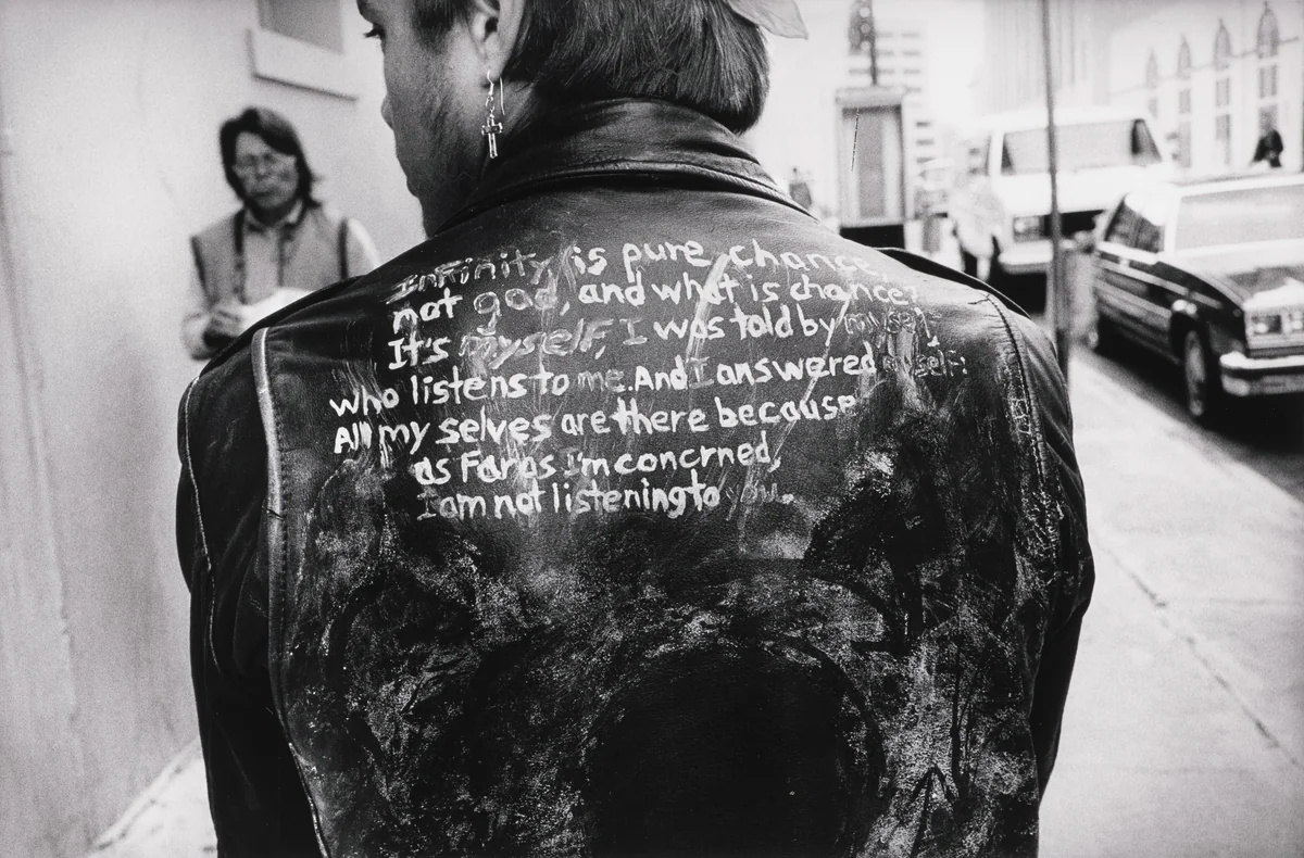 Now It's My Jacket by Jim Goldberg, photograph, 1986