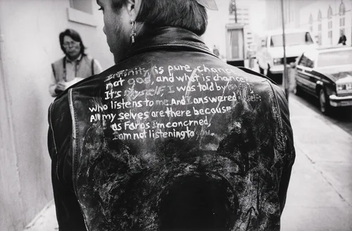 Now It's My Jacket by Jim Goldberg, photograph, 1986