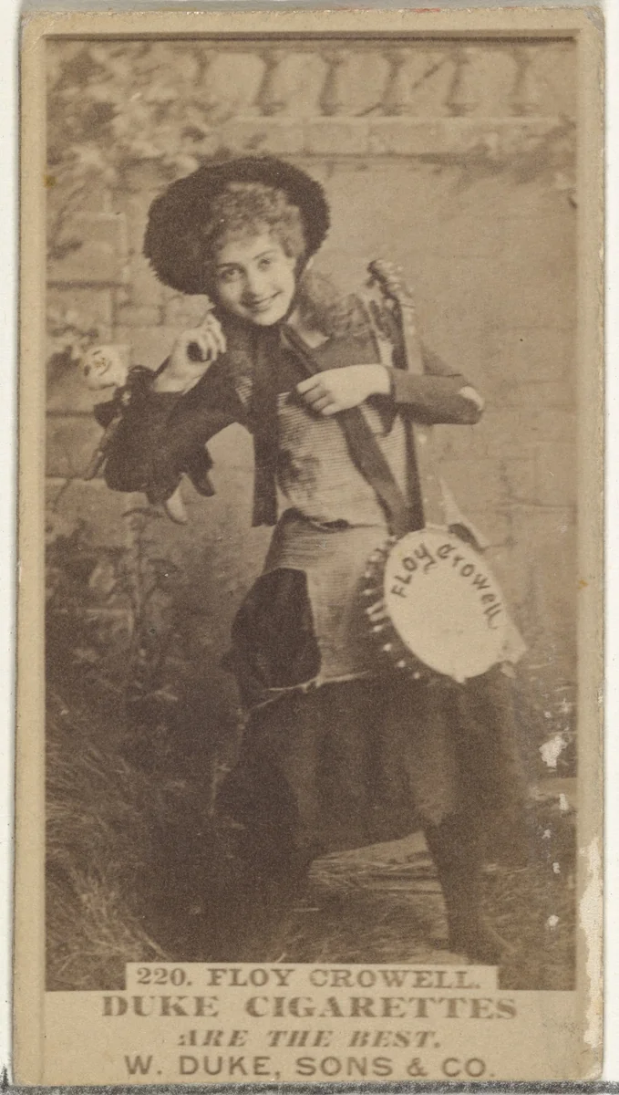 Card Number 220, Floy Crowell, from the Actors and Actresses series (N145-7) issued by Duke Sons & Co. to promote Duke Cigarettes by W. Duke, Sons & Co., photograph, 1880-1889