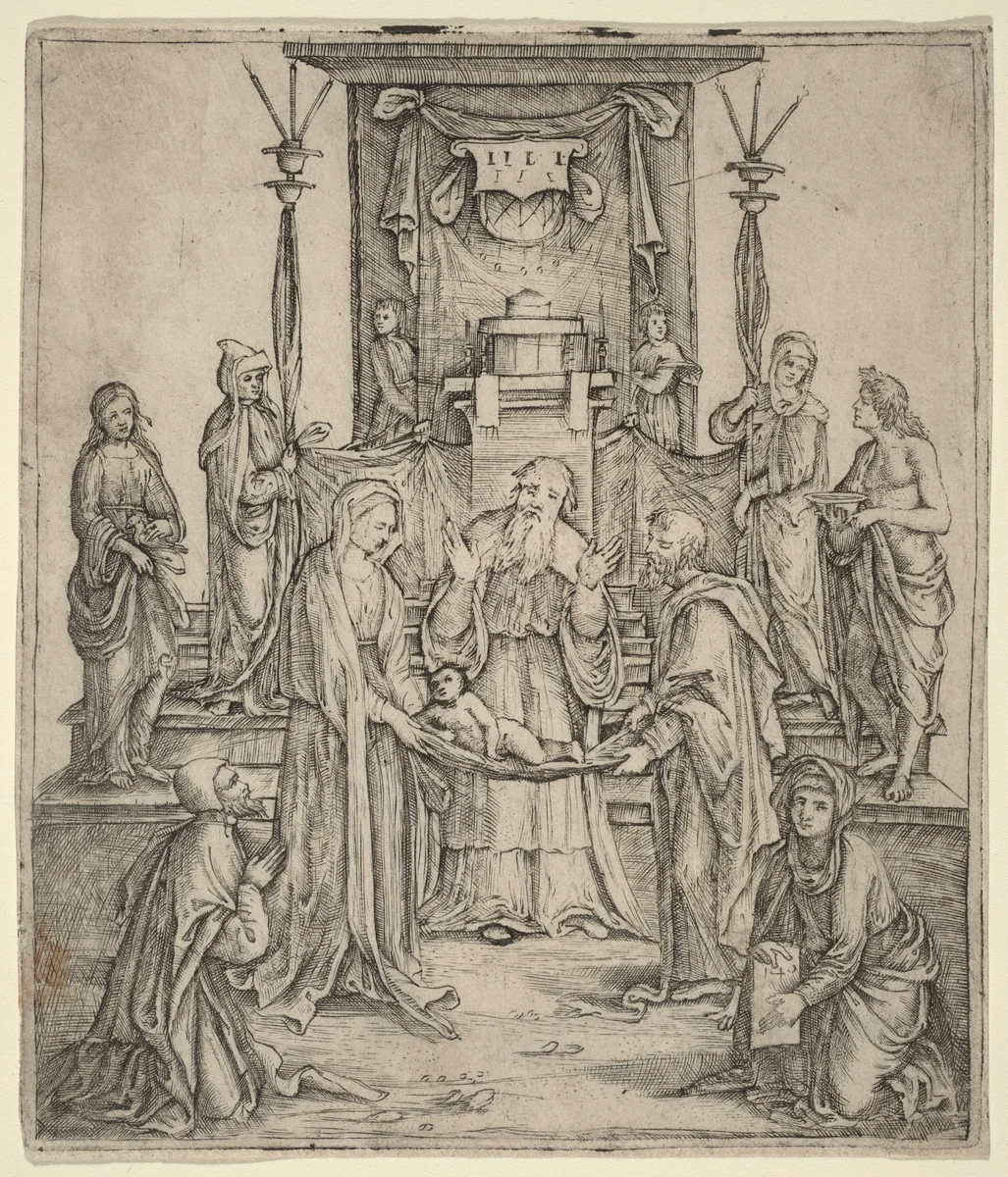 Presentation of Christ by Lorenzo Costa, print, 1502