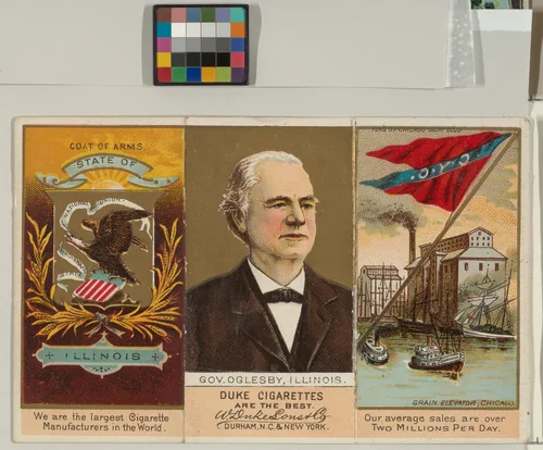 Governor Oglesby, Illinois, from "Governors, Arms, Etc." series (N133-2), issued by Duke Sons & Co. by W. Duke, Sons & Co., print, 1885-1892