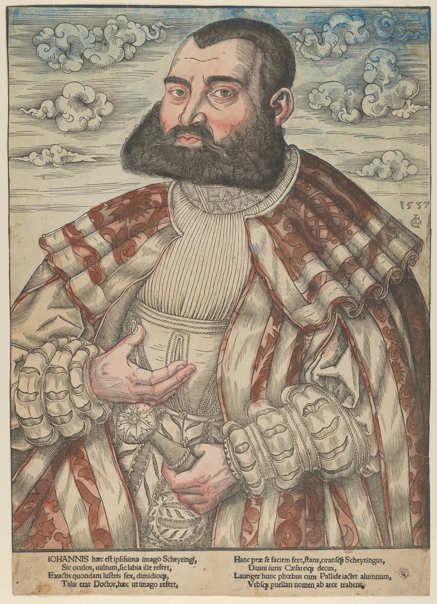 Johann Scheyring by Lucas Cranach the Younger, print, 1537