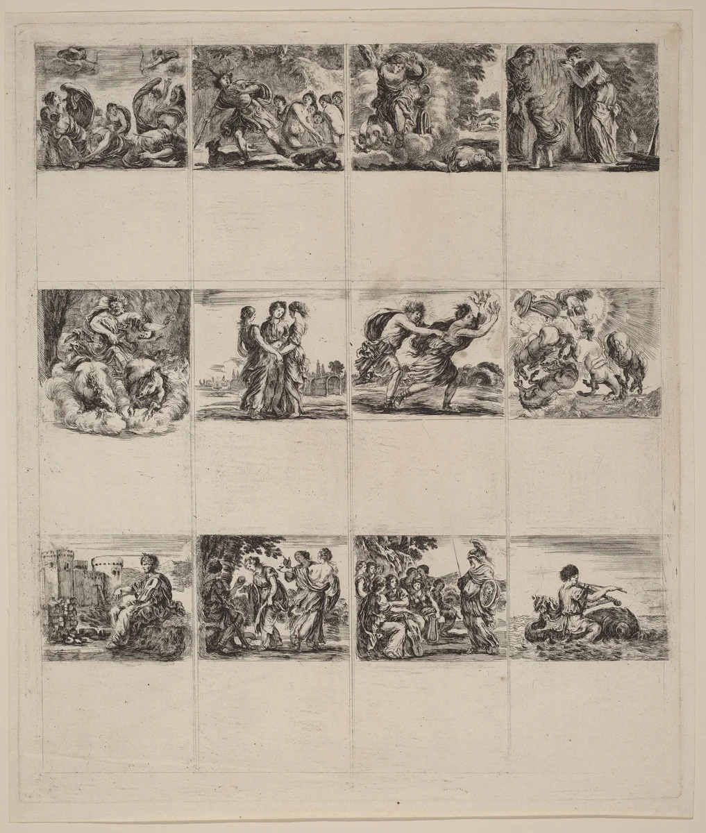 Mythological Playing Cards by Stefano della Bella, print, 1644