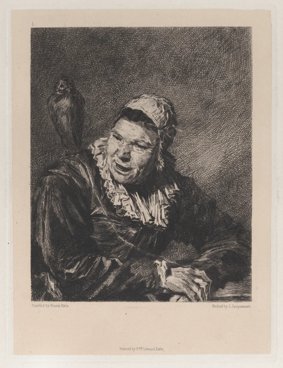 Malle Babbe, after Frans Hals by Jules Ferdinand Jacquemart, print, 1871