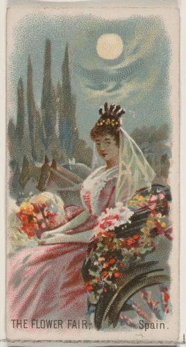 The Flower Fair, Spain, from the Holidays series (N80) for Duke brand cigarettes by W. Duke, Sons & Co., print, 1890
