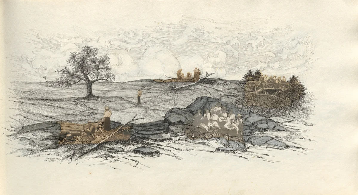 Untitled (page from album titled "July 1913") by Charles Norman Sladen, photograph, 1913