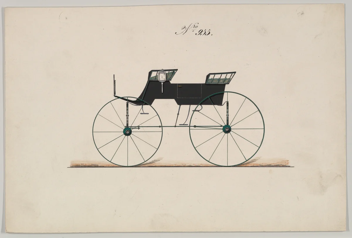 Phaeton #955 by Brewster & Co., drawing, 1850-1870