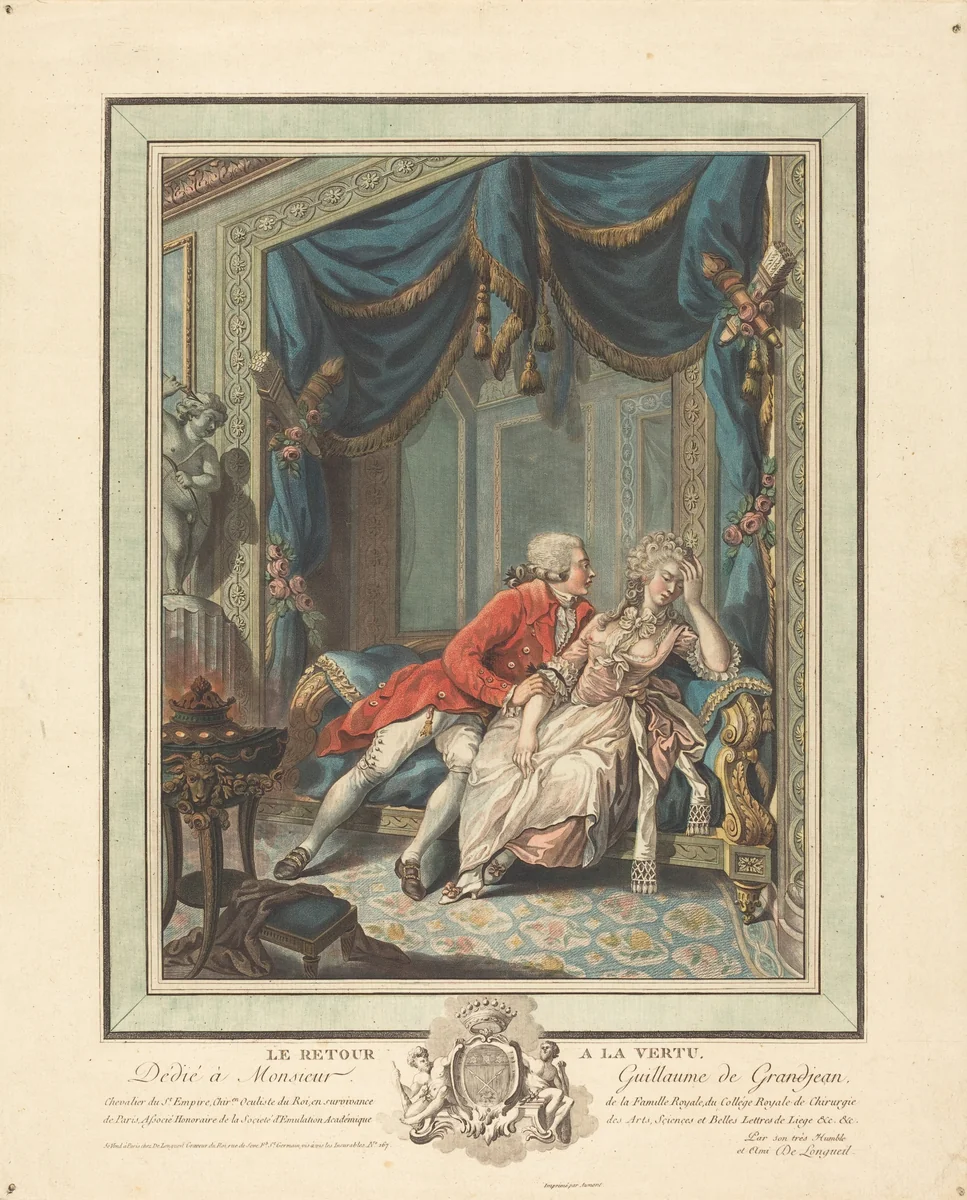 Le retour a la vertu by Joseph de Longueil, print, 1730-1792
