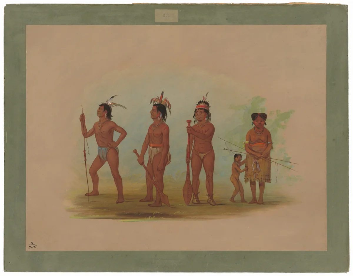Klatsop Indians by George Catlin, painting, 1855-1869
