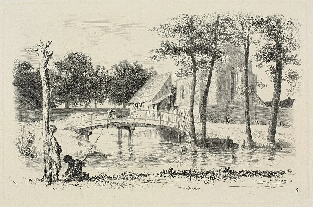 Plate three, from Radierversuche by Adolph Menzel, print, 1844