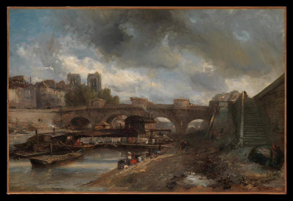 The Pont Neuf by Johan Barthold Jongkind, painting, 1849-1850