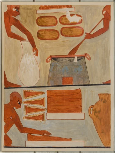Preparing and Cooking Cakes, Tomb of Rekhmire by Nina de Garis Davies, artwork, -1504