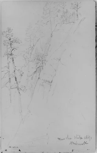 Near the White Cliffs, Mohonk (from Sketchbook) by Daniel Huntington, artwork, 1870