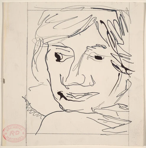 Untitled [study of a head] by Richard Diebenkorn, drawing, 1955-1967