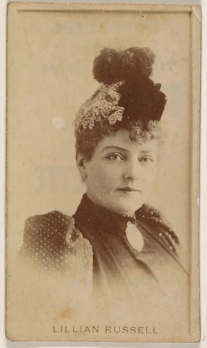 Lillian Russell, from the Actresses series (N245) issued by Kinney Brothers to promote Sweet Caporal Cigarettes by Kinney Brothers Tobacco Company, photograph, 1890
