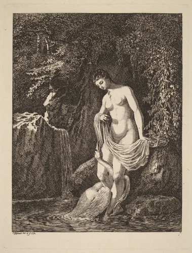 Leda and the Swan by Salomon Gessner, print, 1770
