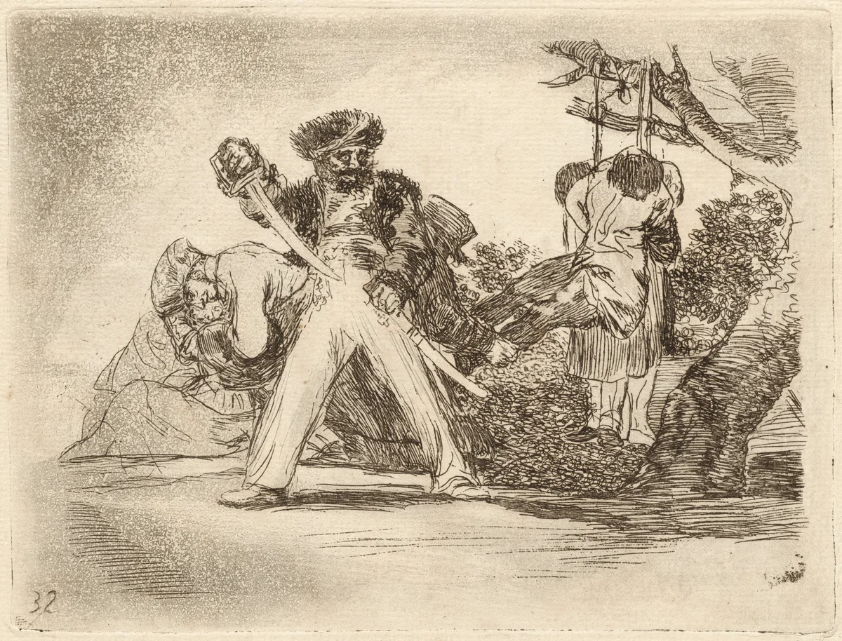 Fuerte cosa es! (That's Tough!) by Francisco Goya, print, 1810-1820