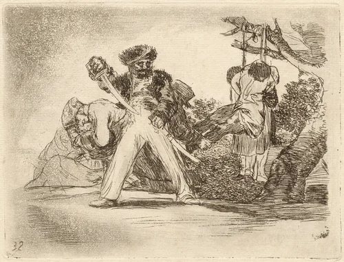Fuerte cosa es! (That's Tough!) by Francisco Goya, print, 1810-1820