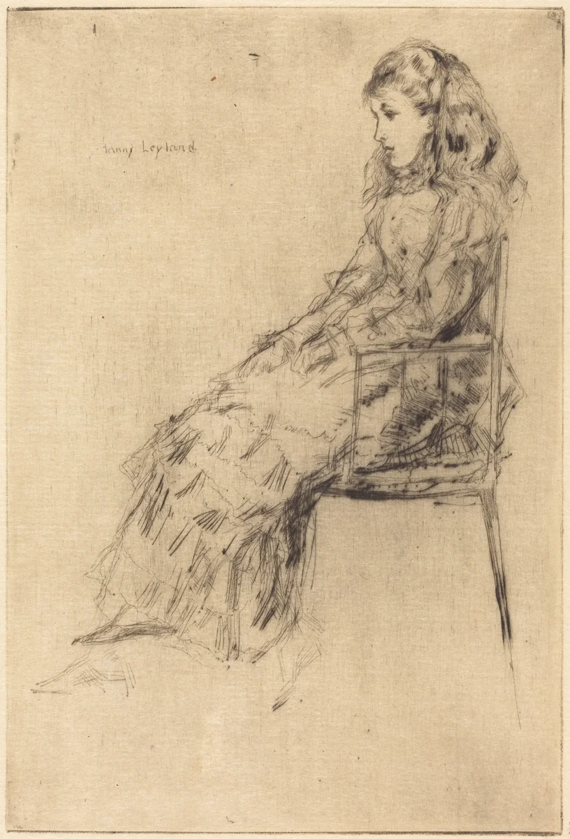Fanny Leyland by James McNeill Whistler, print, 1873