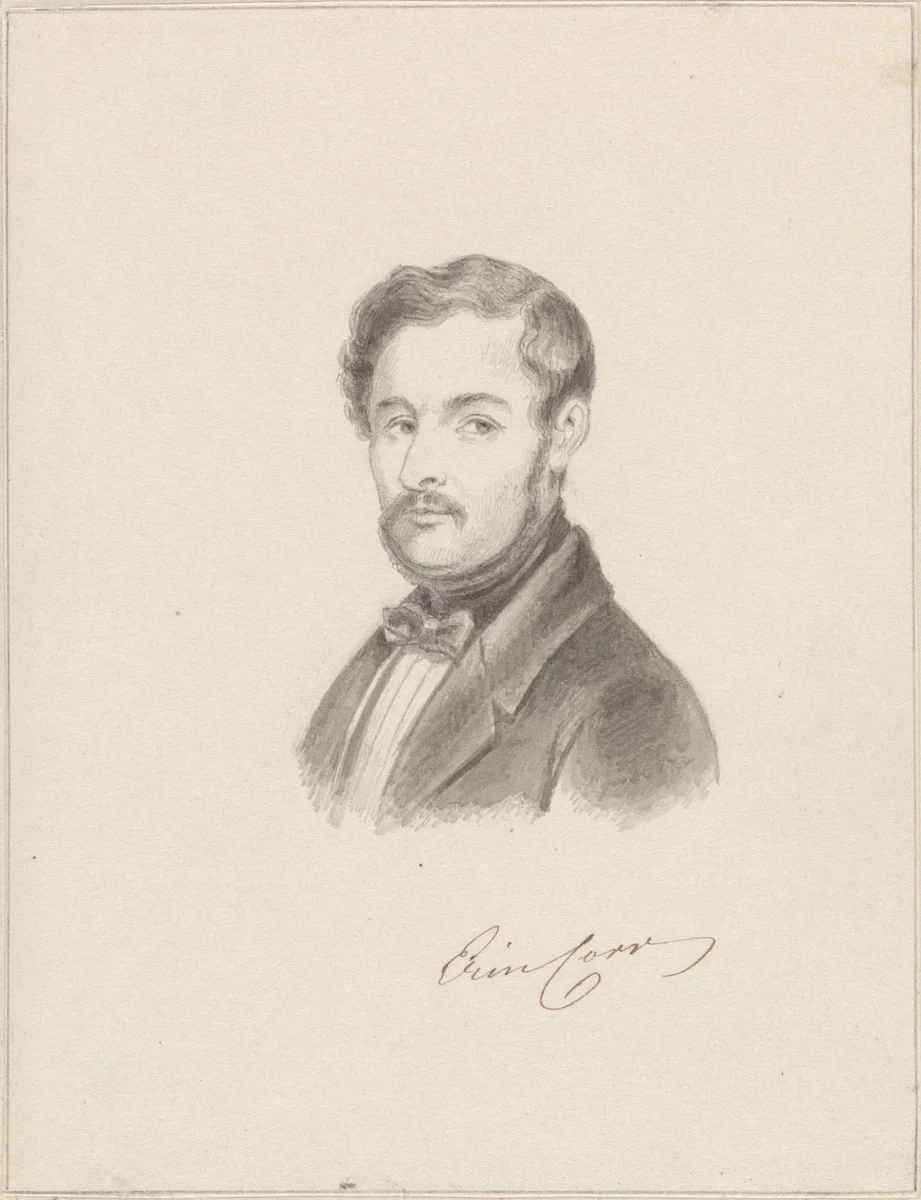 Zelfportret van Erin Corr by Erin Corr, drawing, 1841-1842