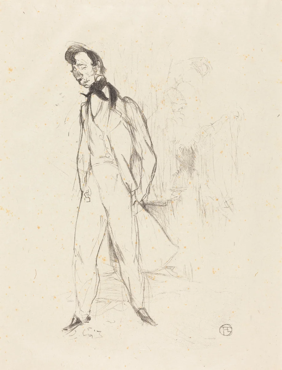 Adolphe or the Sad Young Man (Adolphe ou le jeune homme triste) by Henri de Toulouse-Lautrec, print, 1894
