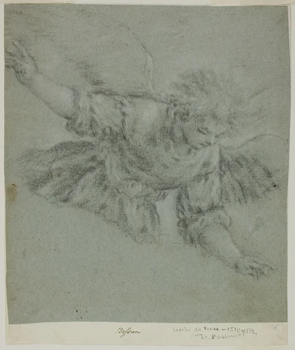 Angel by Jacapo Bassano, drawing, 1573-1577