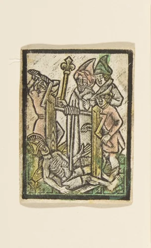 Martyrdom of St. Erasmus, after the Master of St. Erasmus by anonymous, print, 1400-1499