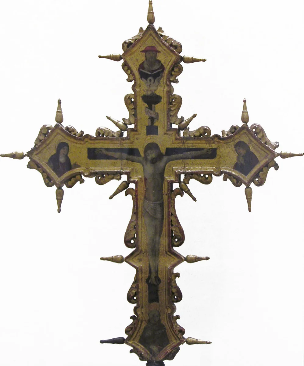 Processional Crucifix by Pietro di Francesco Orioli, painting, 1478-1496