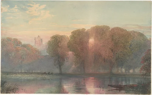 Windsor from Datchet by William Collingwood Smith, drawing, 1870-1878