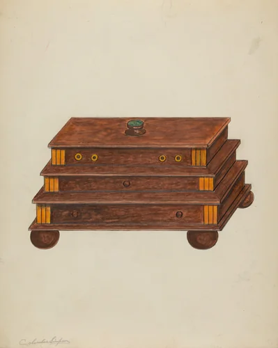 Box by Columbus Simpson, index of american design, 1935-1942