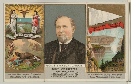 Governor Stevenson, Idaho Territory, from "Governors, Arms, Etc." series (N133-2), issued by Duke Sons & Co. by W. Duke, Sons & Co., print, 1885-1892