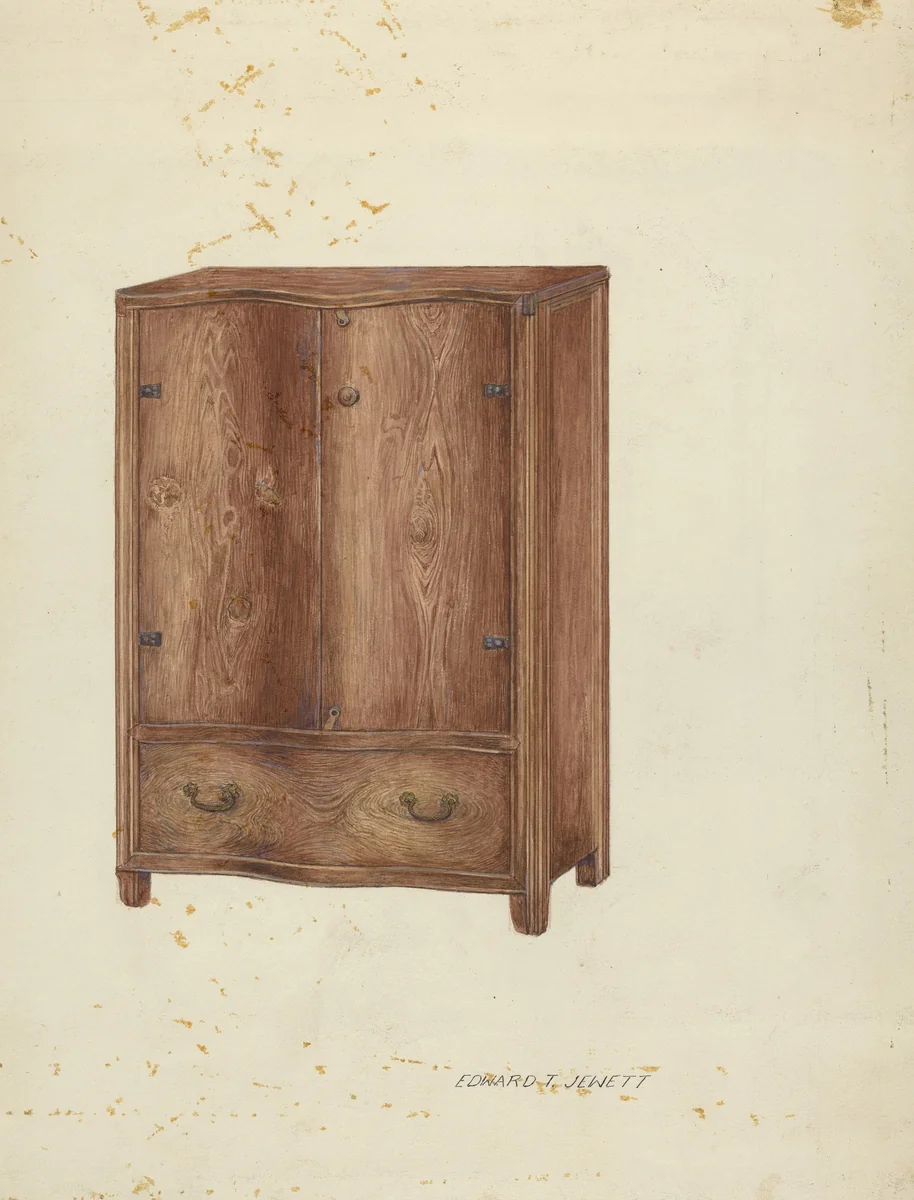 Cupboard by Edward Jewett, index of american design, 1953