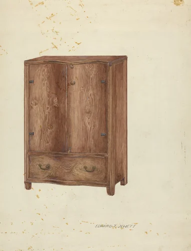 Cupboard by Edward Jewett, index of american design, 1953