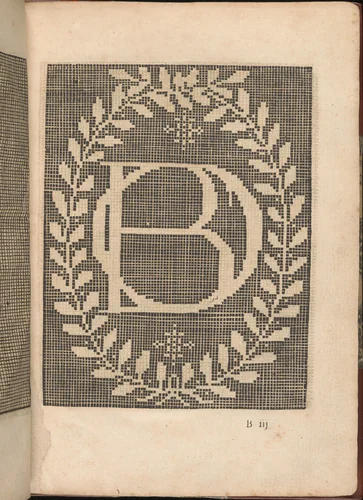 Les Secondes Oeuvres, et Subtiles Inventions De Lingerie du Seigneur Federic de Vinciolo Venitien, page 7 (recto) by Federico de Vinciolo, book, 1603