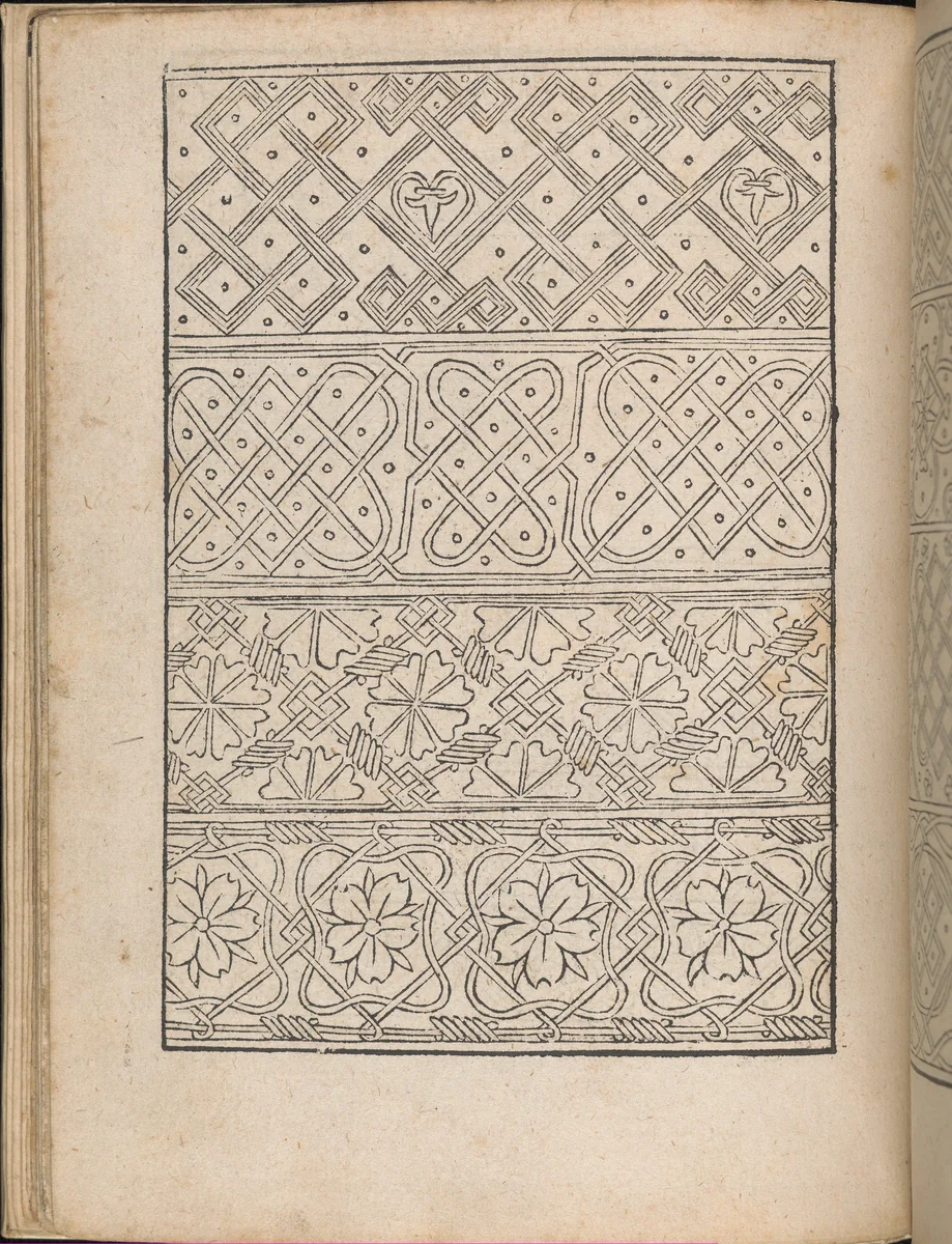 New Modelbüch allen Nägerin u. Sydenstickern (Page 8v) by Hans Hoffman, book, 1556
