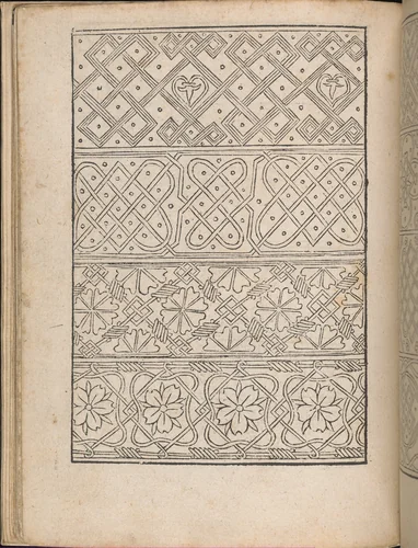 New Modelbüch allen Nägerin u. Sydenstickern (Page 8v) by Hans Hoffman, book, 1556
