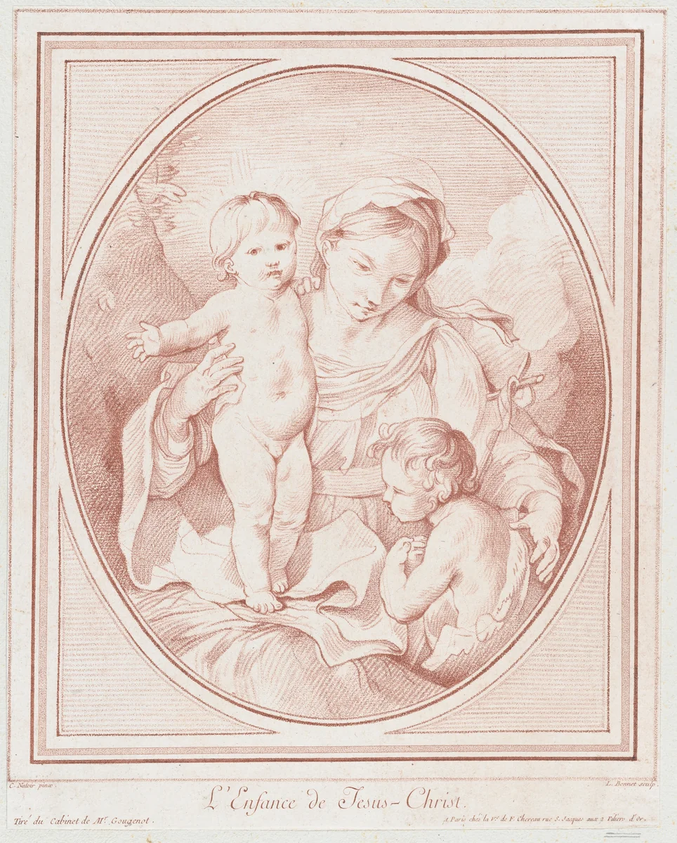 The Childhood of Jesus Christ by Louis Marin Bonnet, print, 1756-1793