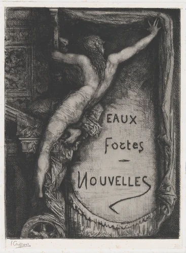 Cover for "Eaux Fortes Nouvelles" by François Nicolas Chifflart, print, 1870-1899