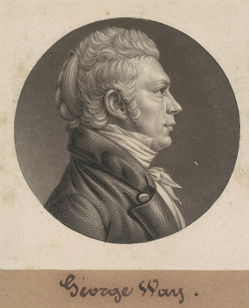 George Way by Charles B. J. Févret de Saint-Mémin, print, 1807