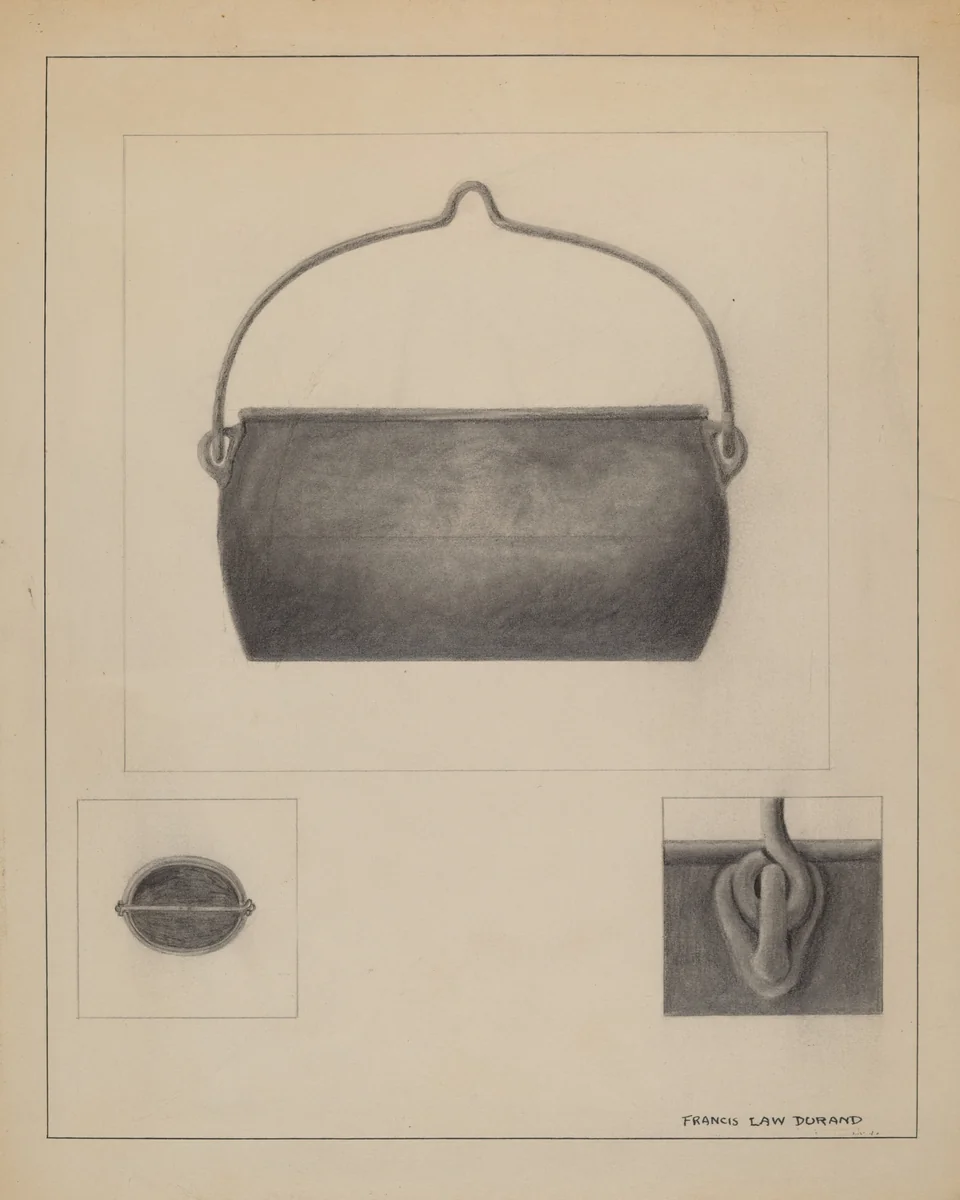 Fireplace Pot by Francis Law Durand, index of american design, 1937