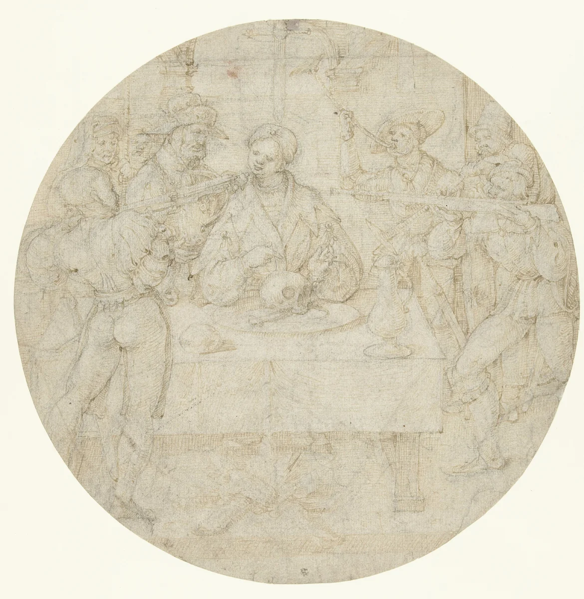 Broer van de koning wordt met de dood bedreigd by Unknown, drawing, 1499